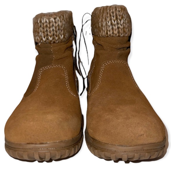 KHOMBU Laura Winter Bootie Chestnut Suede All Weather Ankle Boot - Picture 3 of 8